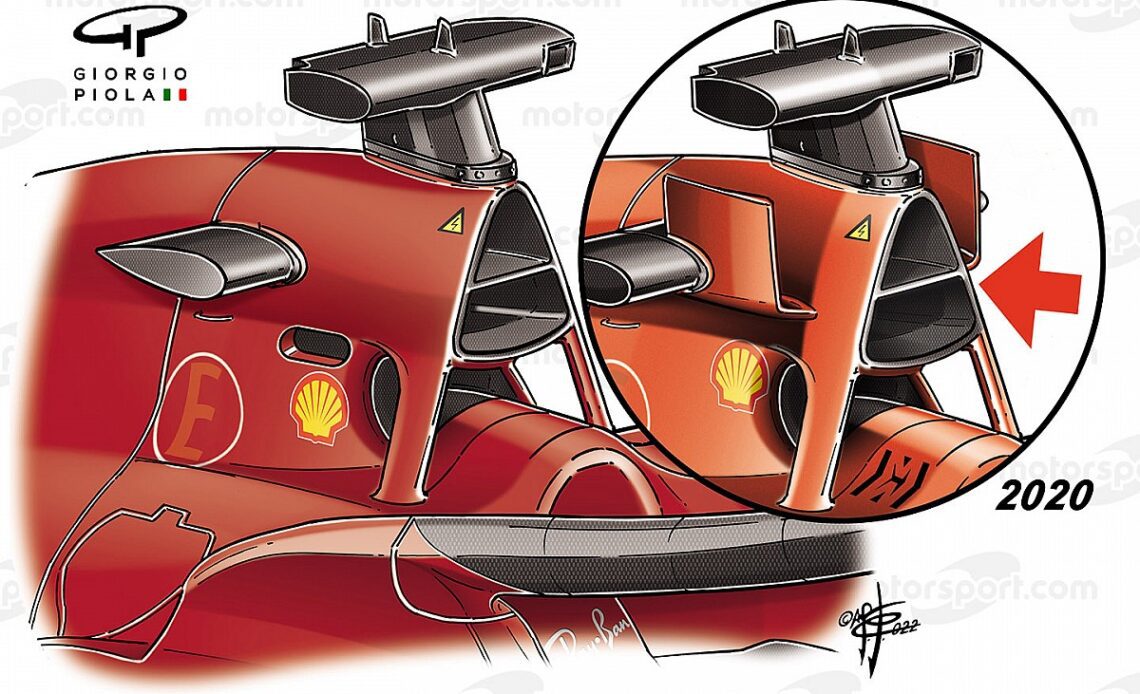 Ferrari's 2022 F1 car set for airbox tweak