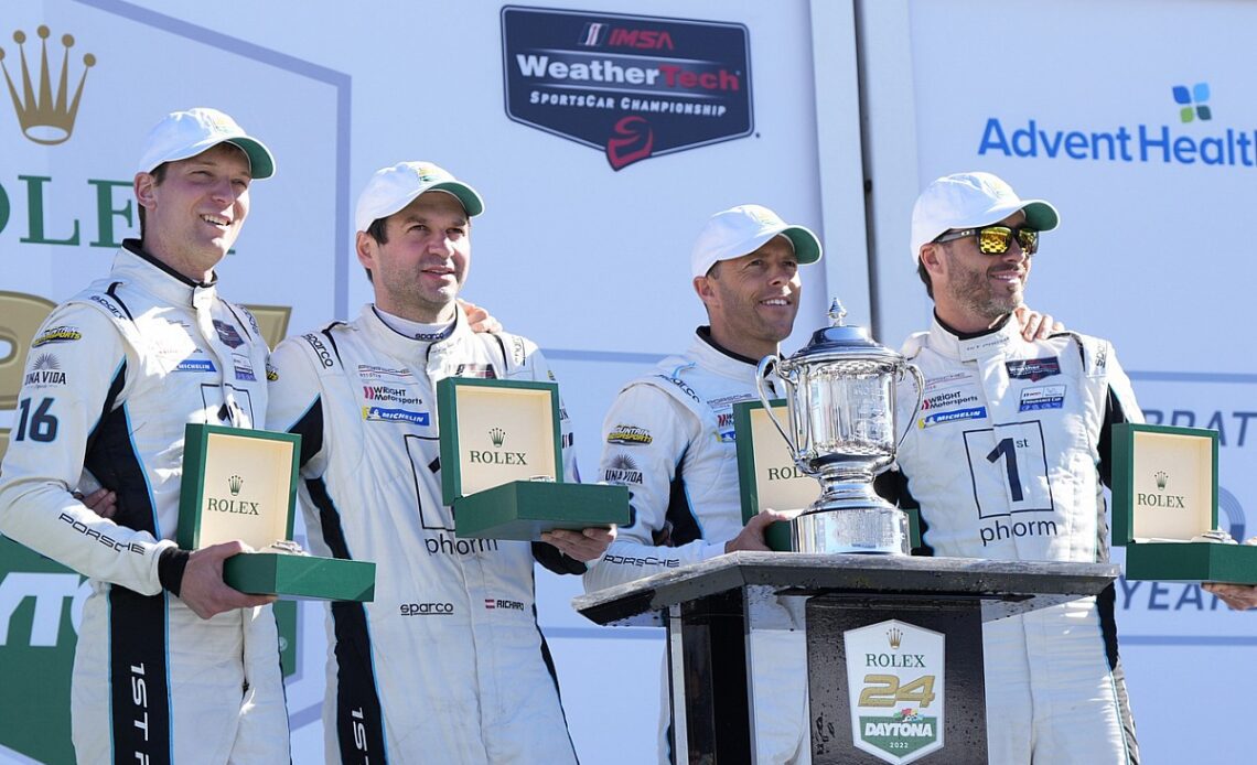 Wright elated by first Rolex 24 win, redemption for Hardwick
