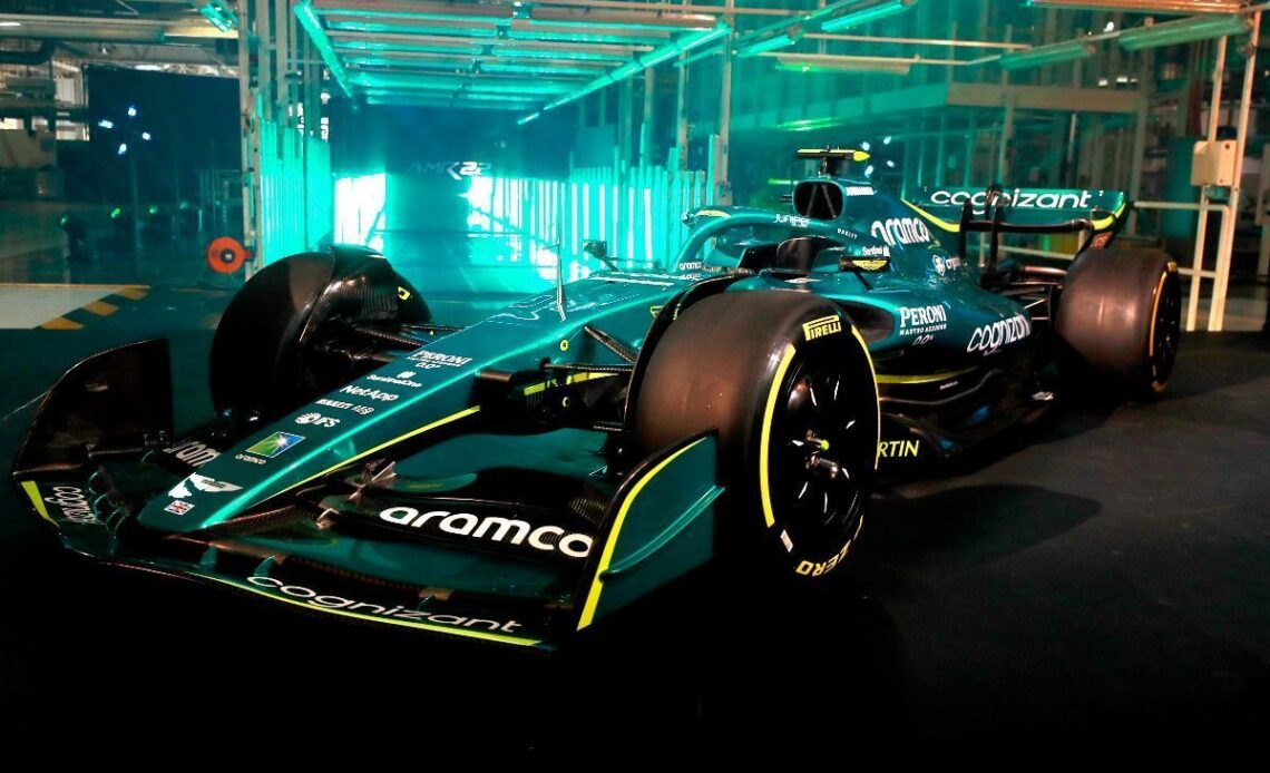 Aston Martin launches new AMR22 F1 car
