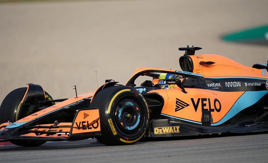Cautious Norris "would rather be last" on first day of F1 testing