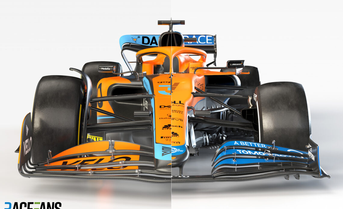 Compare the new McLaren MCL36 with last year's car · RaceFans