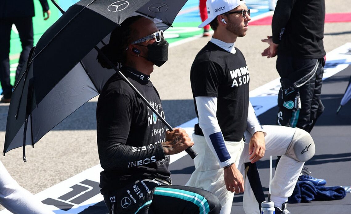 Hamilton targets "impactful" action as F1 ends pre-race knee ceremony