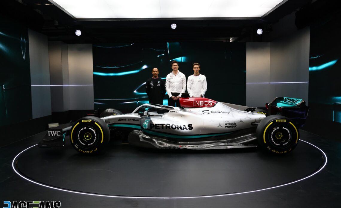 Mercedes W13 launch, 2022