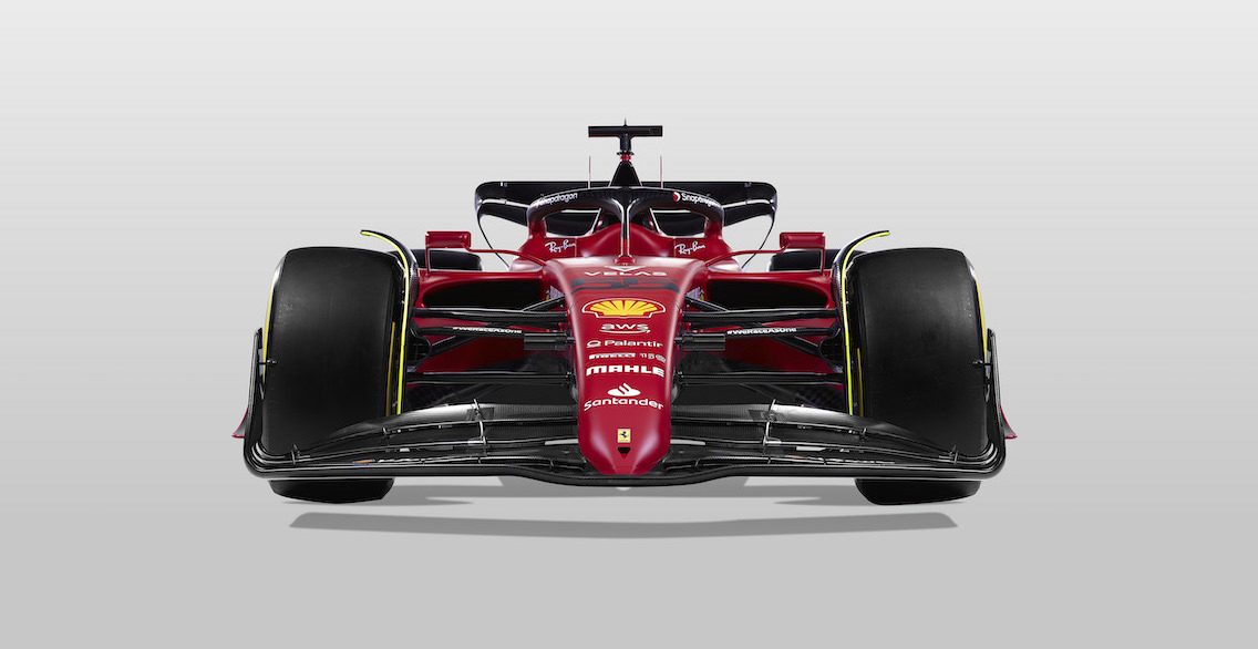 The F1-75 is unveiled by Ferrari