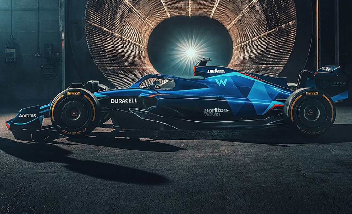 Williams reveals 2022 livery on F1 show car