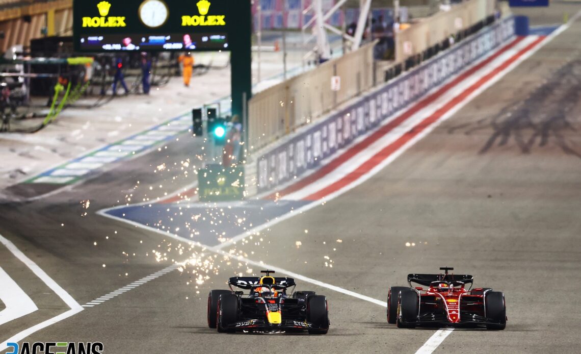 Max Verstappen, Charles Leclerc, Bahrain International Circuit, 2022