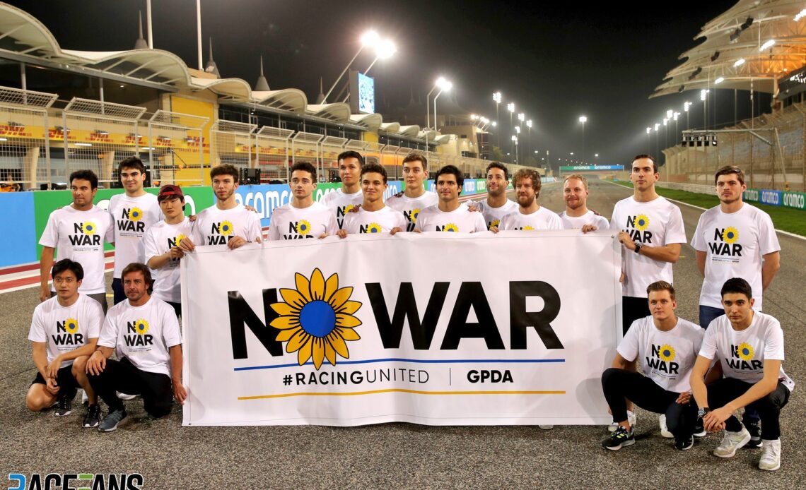 F1 drivers to urge support for Ukraine war victims before Bahrain GP · RaceFans
