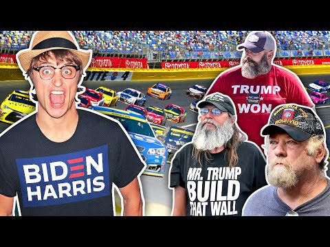 Fake Biden Supporter at a NASCAR Race!