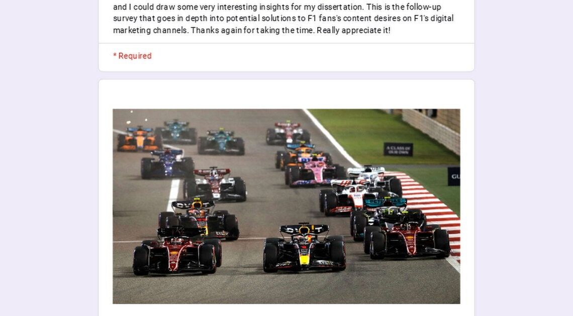 Hi everyone I'm writing my university dissertation on how F1 can refine its digital marketing strategy to attract new viewers. I thought this place could be as good as any to analyze what motorsport fans would like to see. Only takes a few mins and I would be very grateful :)