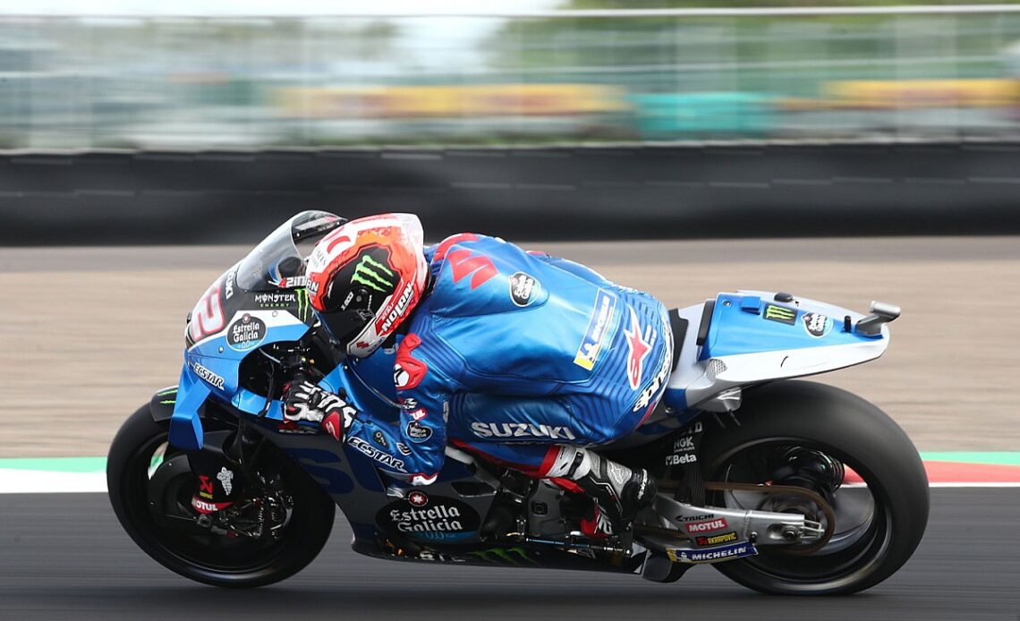 Indonesia MotoGP qualifying delayed after Rins' Suzuki catches fire