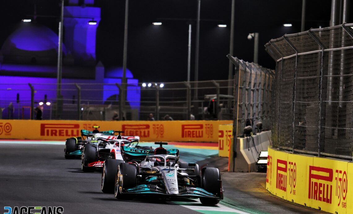 George Russell, Mercedes, Jeddah Corniche Circuit, 2022