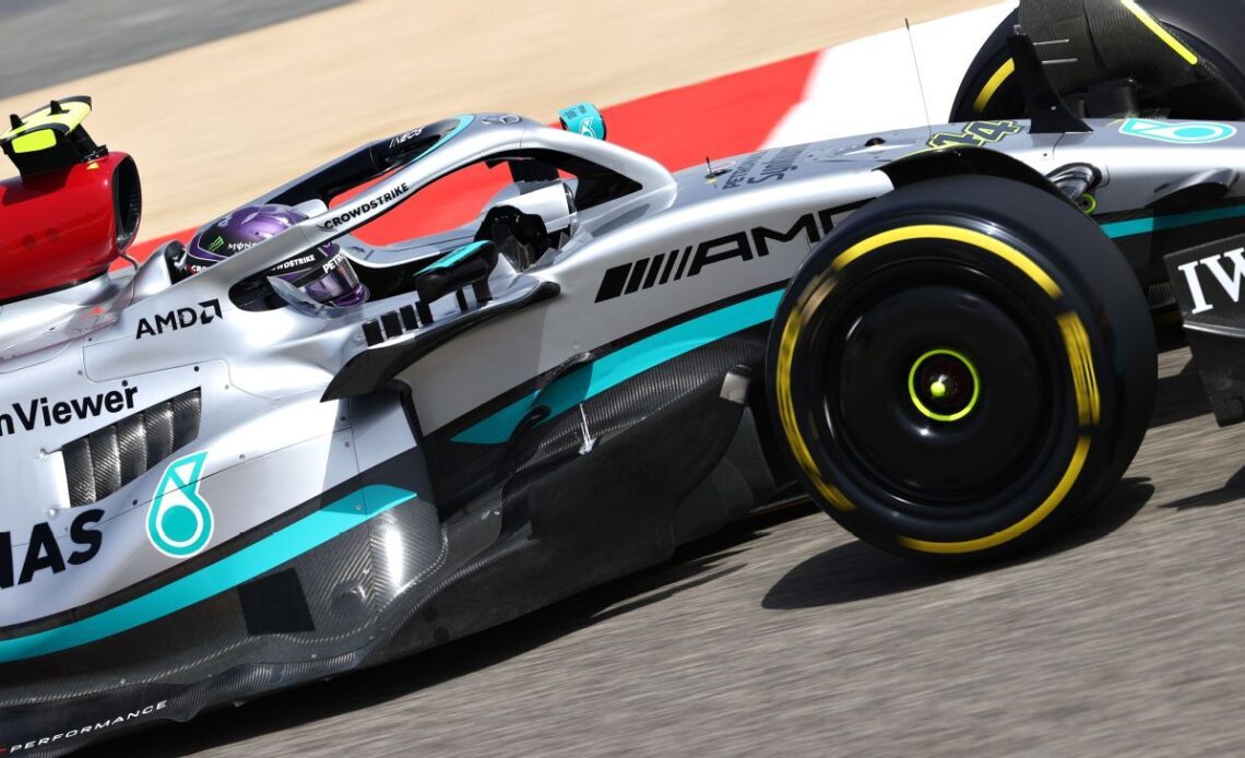 Mercedes reveals radical sidepod upgrade at F1 test