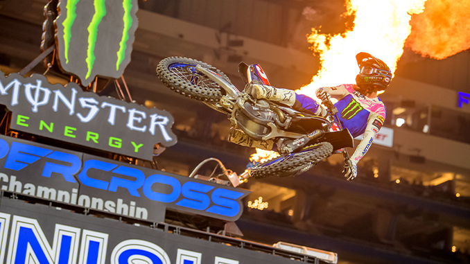 Monster Energy’s Eli Tomac does it again! Three wins in a row as Tomac takes Detroit Supercross