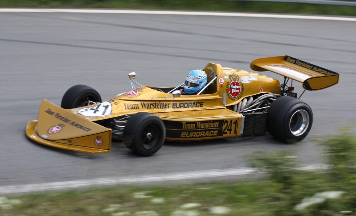 My uncle driving his March 752 F2 car