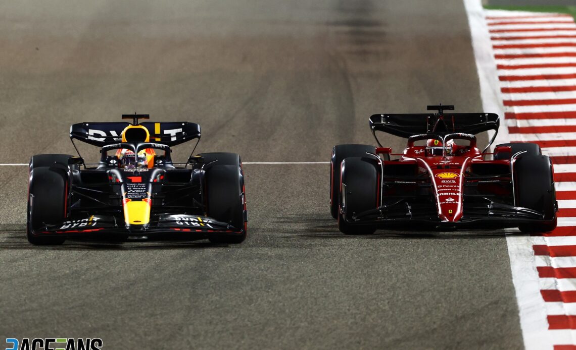 Max Verstappen, Charles Leclerc, Bahrain International Circuit, 2022