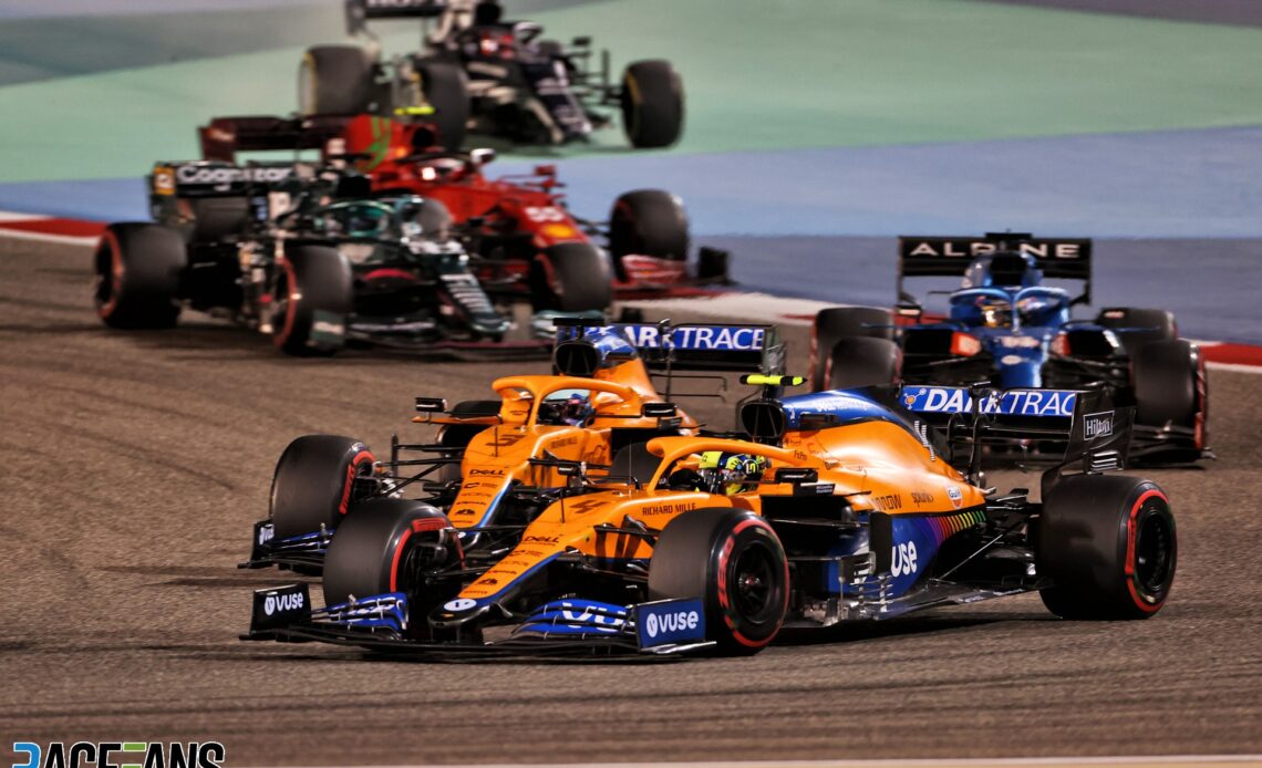 Lando Norris, McLaren, Bahrain International Circuit, 2021