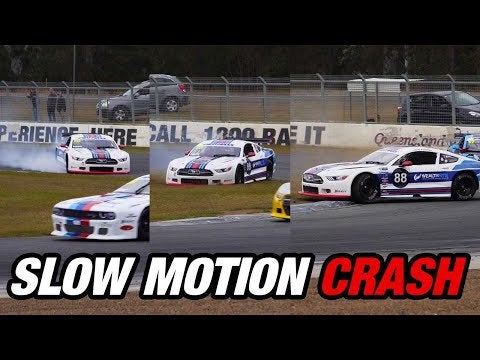 Slow Motion Crash - QLD Raceway