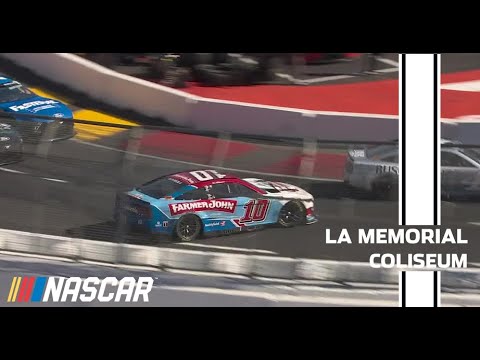 Aric Almirola gets wrecked by Todd GIlliland | The Busch Light Clash Lance Chance Qualifier