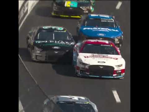 Aric Almirola wrecked by Todd Gilliland at the Coliseum | #shorts