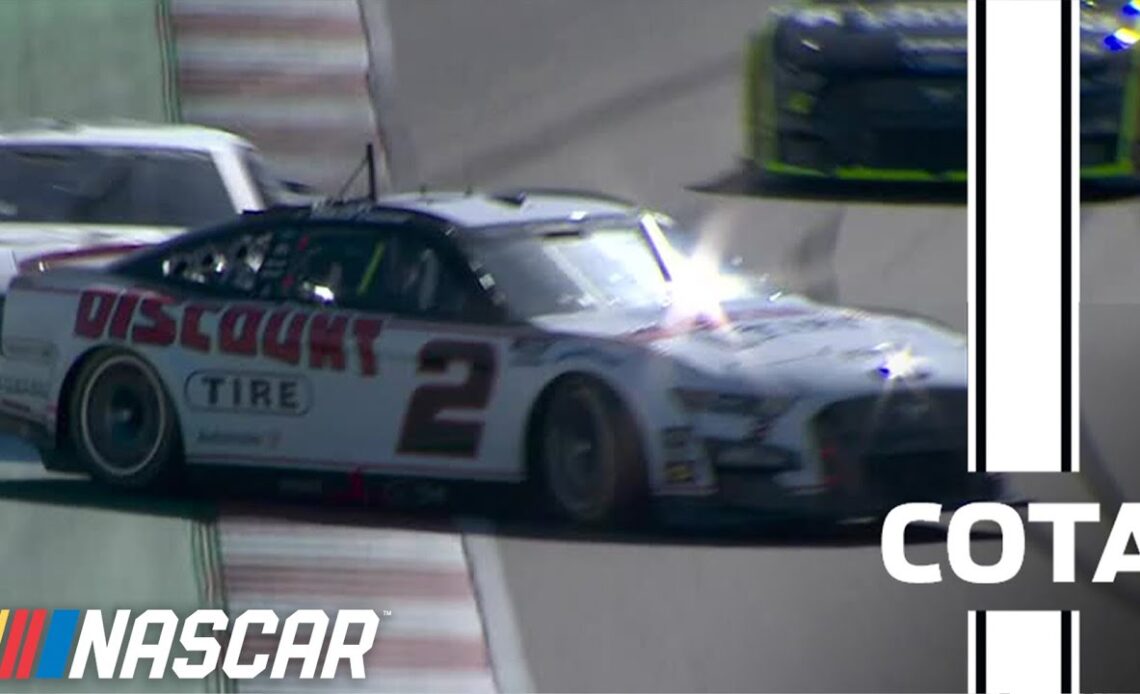 Austin Cindric gets loose, spins out at COTA