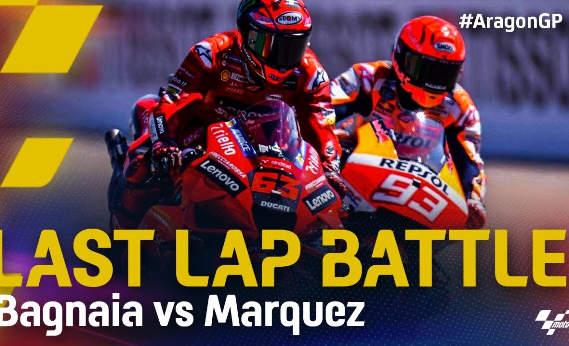 Bagnaia vs Marquez Last Lap Battle in Multiple Languages | 2021 #AragonGP