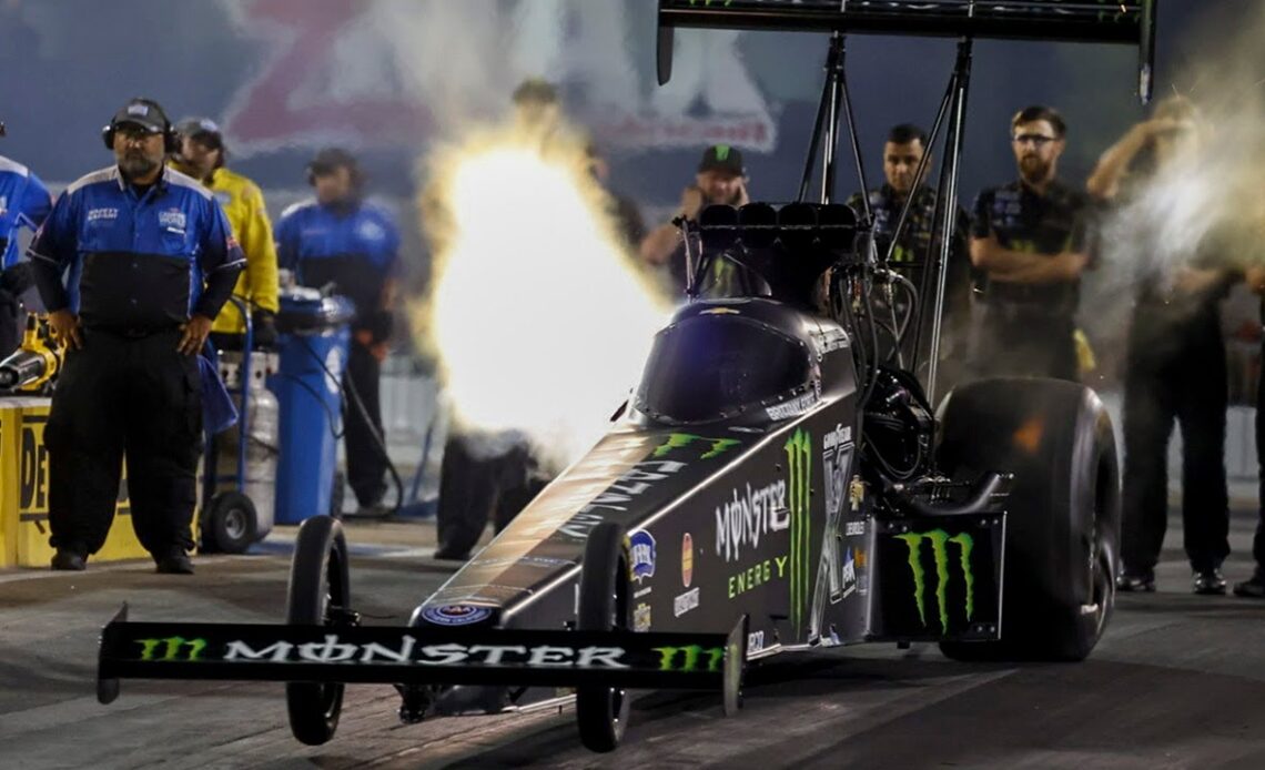 Brittany Force lights the candle Friday night in Charlotte