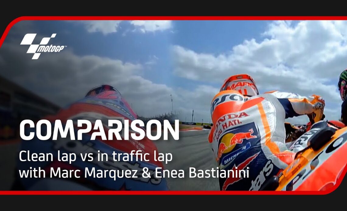 Comparison | Clean lap vs in traffic lap with Marc Marquez and Enea Bastinaini