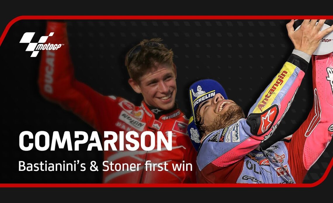 Comparison | Enea Bastianini and Casey Stoner's maiden MotoGP™ wins