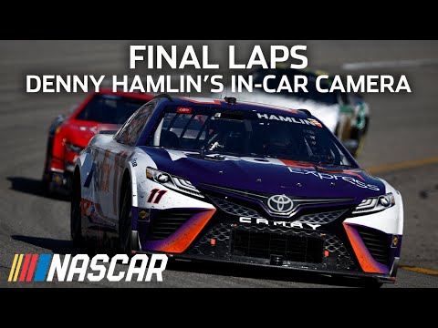 Denny Hamlin's in-car from his race winning final laps at Richmond + Burnout | NASCAR