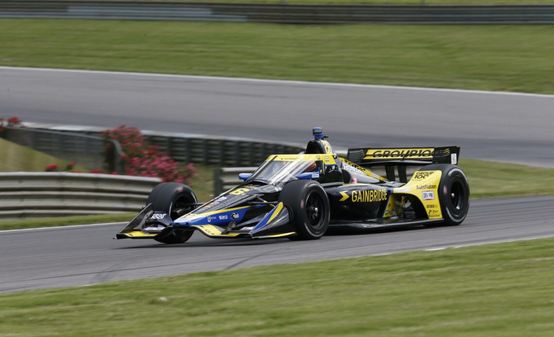 Colton Herta practices for the IndyCar raceat Barber Motorsports Park in 2022