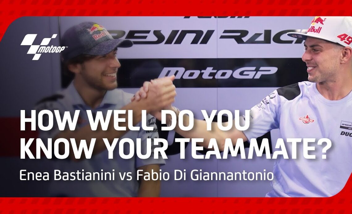 How well do you know your teammate? | Enea Bastianini vs Fabio Di Giannantonio