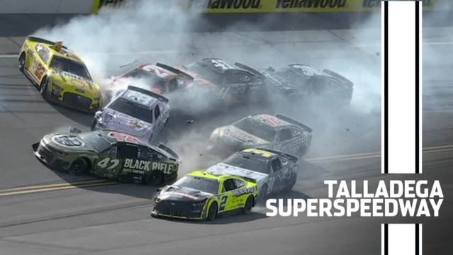 Joey Logano gets turned, triggers wreck in Stage 2 at Talladega