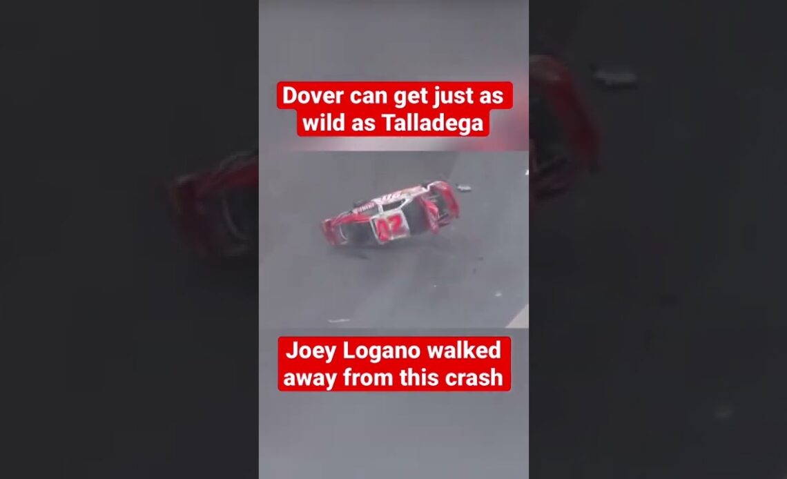 Joey Logano tumbles down Dover's banking #shorts