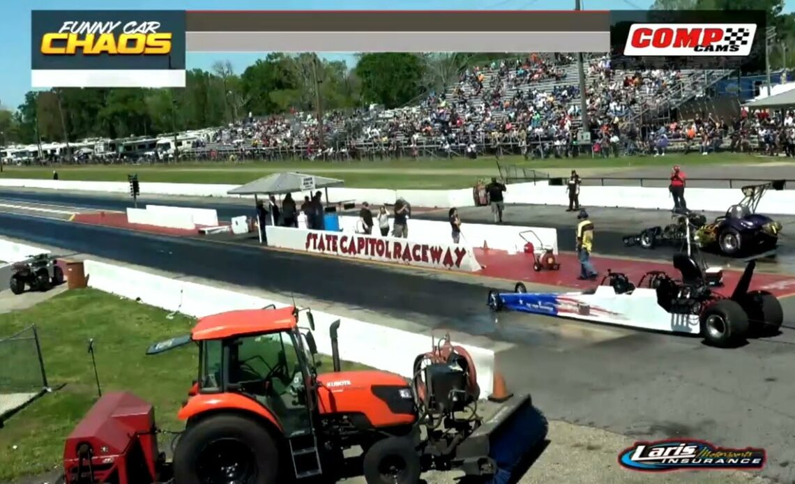 John Broussard Purple Haze Fuel Altered Exhibition Run Funny Car Chaos Cajun Nationals State Capitol