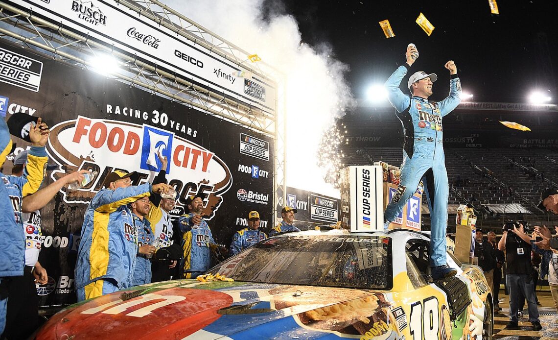 Leaders crash and Kyle Busch inherits Bristol Cup win