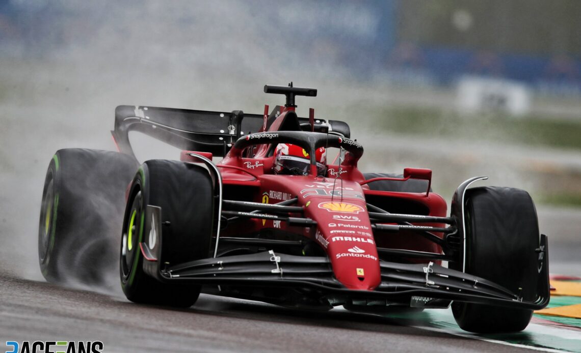 Leclerc leads one-two for flying Ferraris in wet first practice at Imola · RaceFans