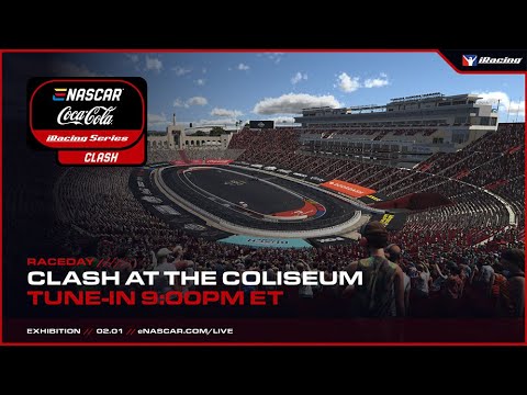 Live: eNASCAR Coca-Cola iRacing Series Exhibition Race : The Clash at LA Coliseum