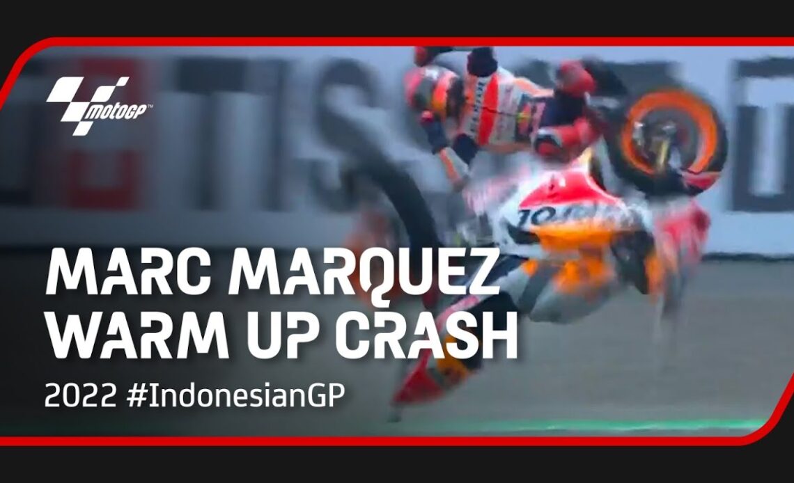 Marc Marquez' MotoGP™ Warm Up Crash | 2022 #IndonesianGP