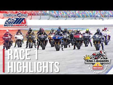 MotoAmerica Mission King of the Baggers Race 1 Highlights at Daytona 2022