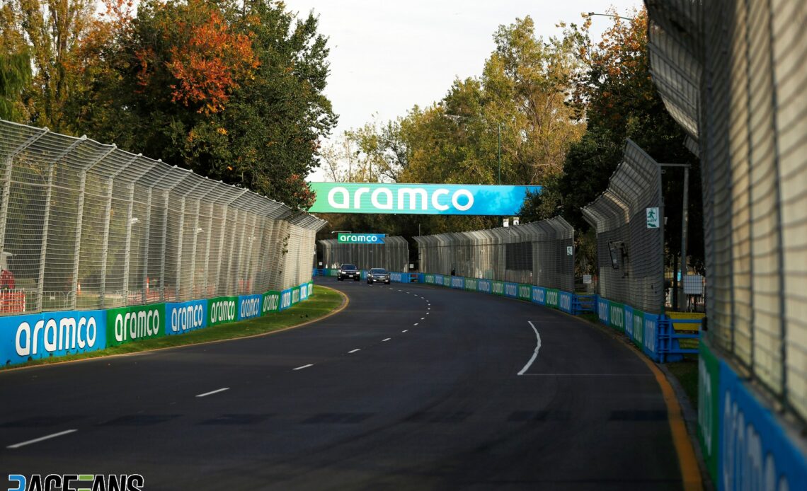 Turn three approach, Albert Park, Melbourne, 2022