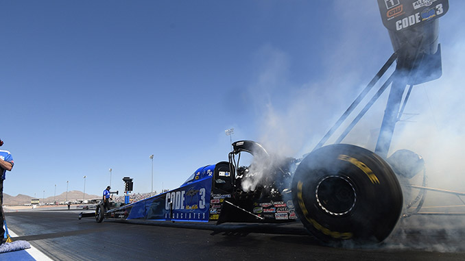 Pruett, J. Force and Stanfield Race to Provisional No.1 Spots at NHRA Four-Wide Nationals