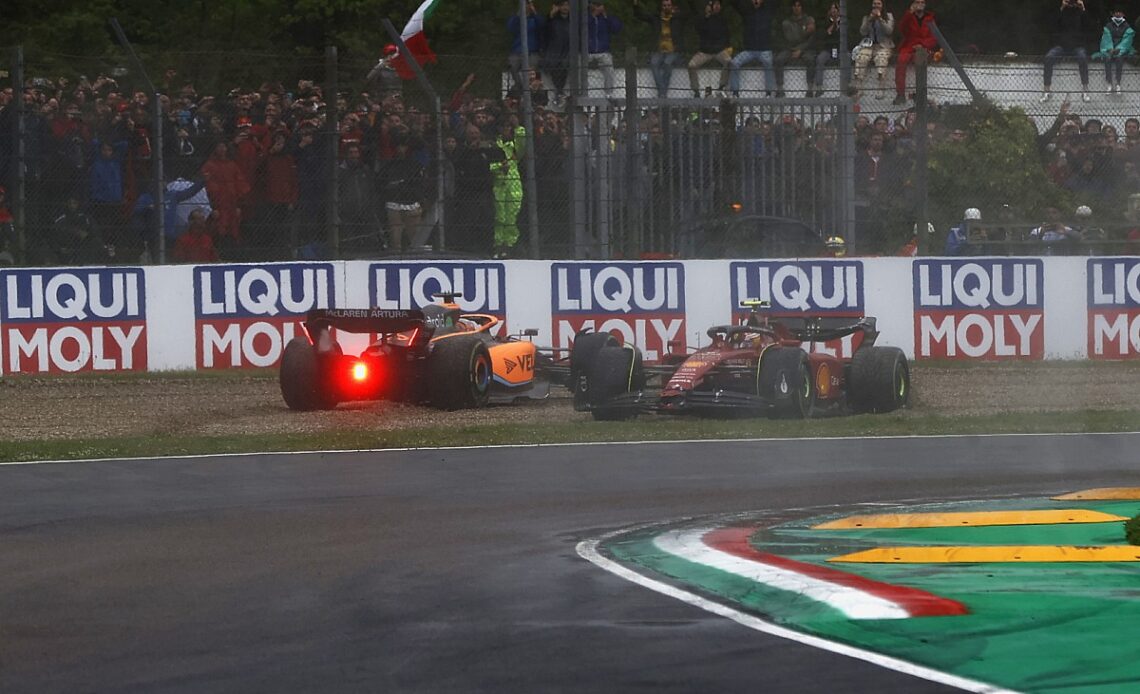 Ricciardo takes blame for first corner Imola F1 tangle with Sainz