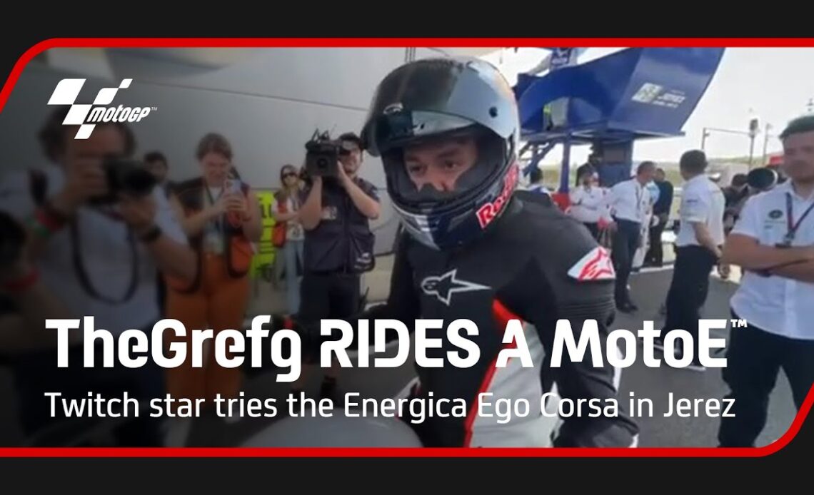 TheGrefg rides a #MotoE bike in Jerez | 2022 #SpanishGP