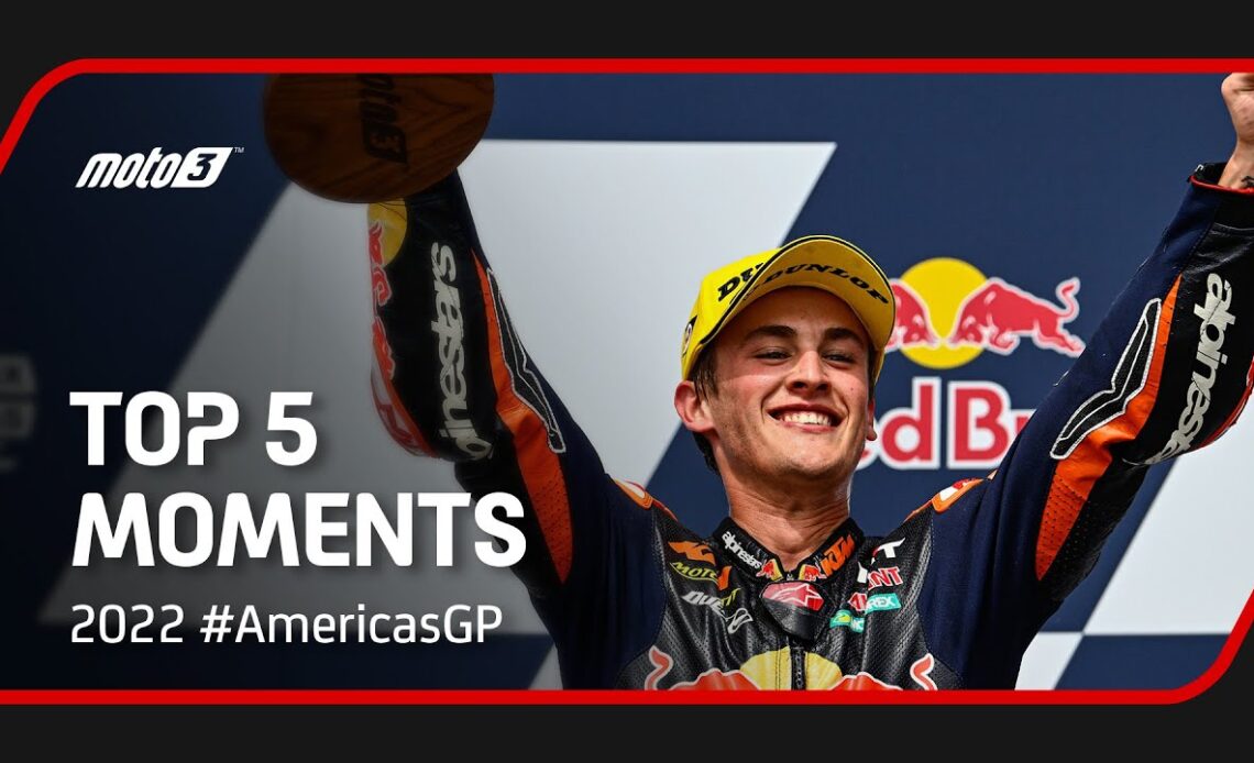Top 5 Moto3™ Moments | 2022 #AmericasGP
