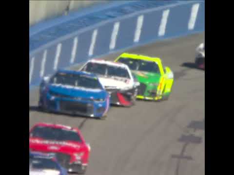 Truex, Cindric and Larson have a close call late in Stage 1 | #shorts | NASCAR