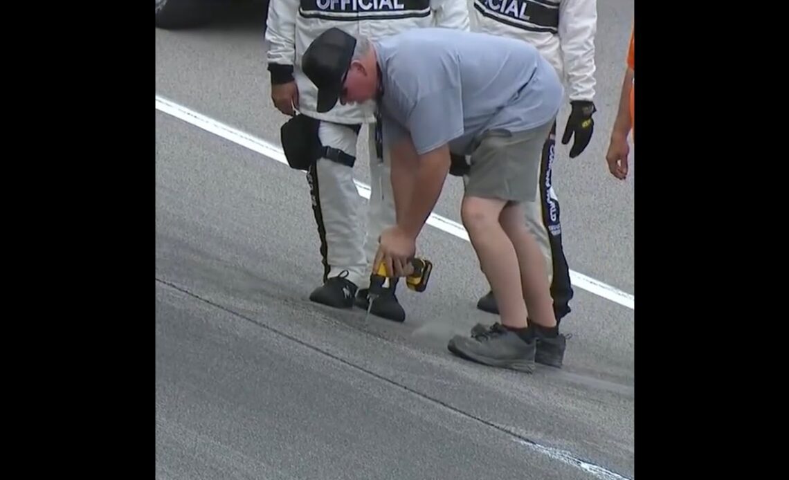 We’ve got a leak in Kansas! 🤣🤣 | #shorts | NASCAR