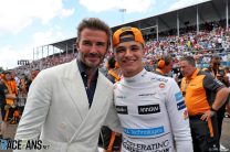 (L to R): David Beckham, Lando Norris, McLaren, Miami International Autodrome, 2022