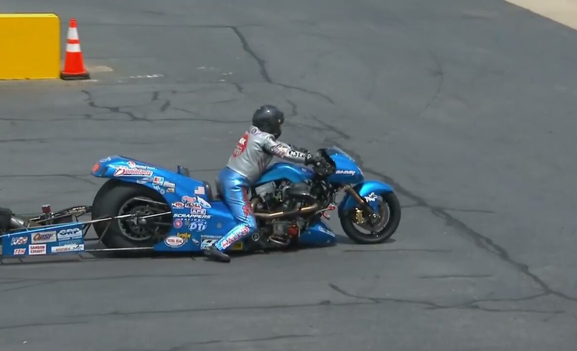 Bob Malloy, Tracy Kyle, Top Fuel Harley Motorcycle, Eliminations Rnd 1, Circle K Four Wide Nationals