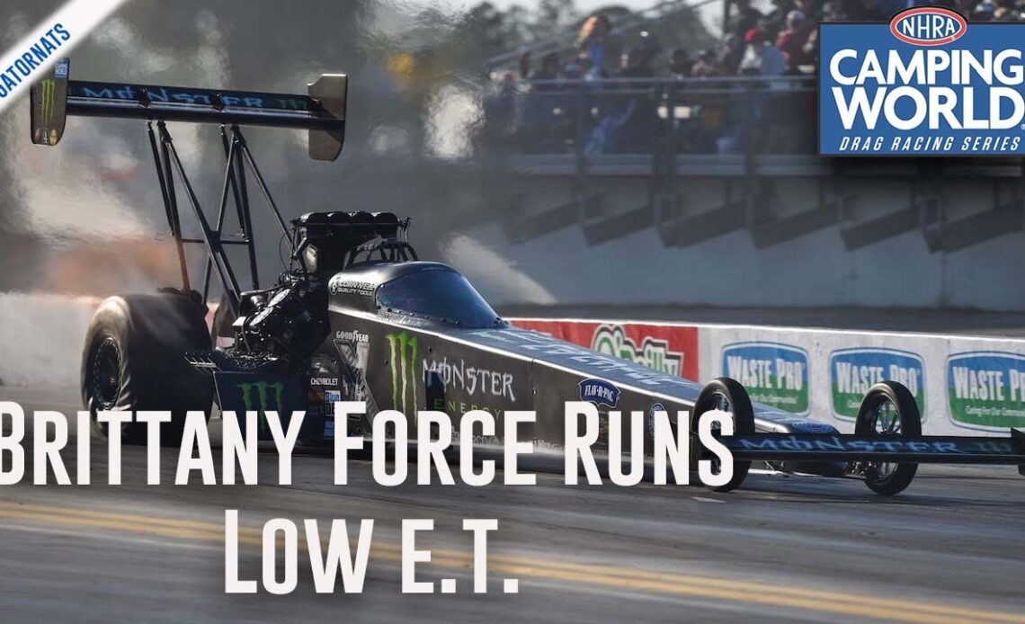 Brittany Force runs low e.t. in opening round of Pep Boys Top Fuel All-Star Callout