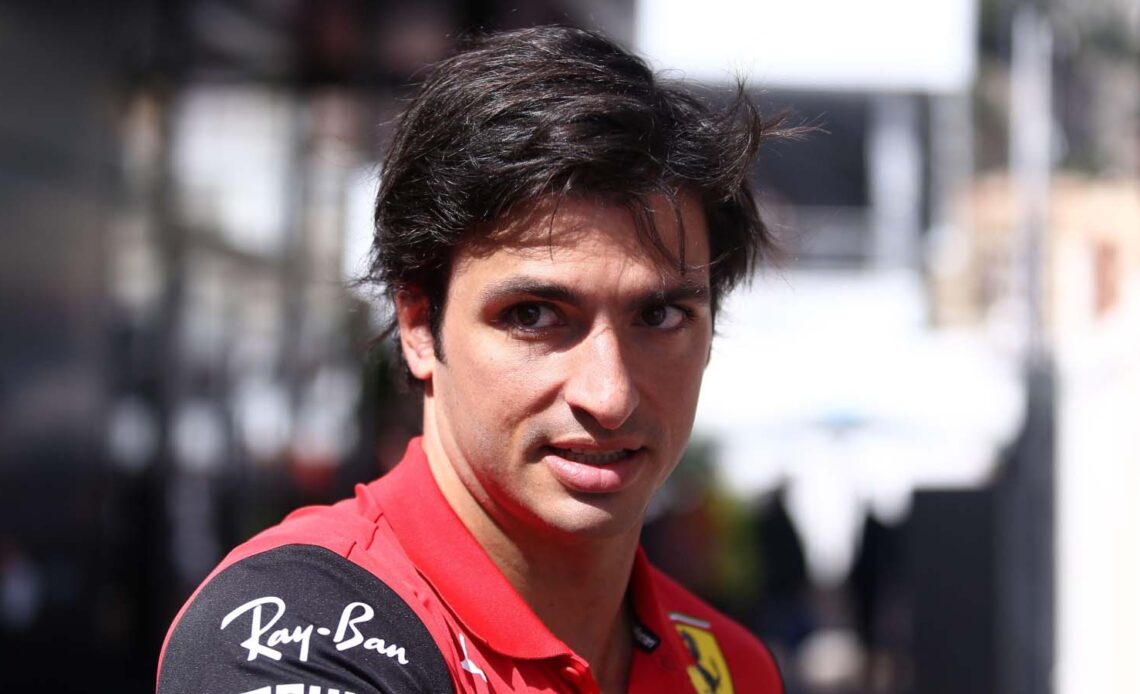 Carlos Sainz in the paddock. Monaco May 2022.